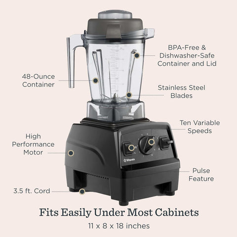 Vitamix Explorian E310 Blender, Professional-Grade Kitchen Blender for Smoothies, Soups, Juices and More, 10-Speed, Stainless Steel Blades, Self-Cleaning Kitchen Appliance, 48 Oz Container, Red