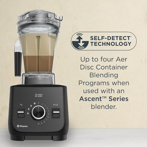 Vitamix 48-Ounce Aer Disc Blender Container with SELF-DETECT, BPA-Free, Dishwasher-Safe Container, and Tamper, Compatible with All Full-Size Vitamix Blenders