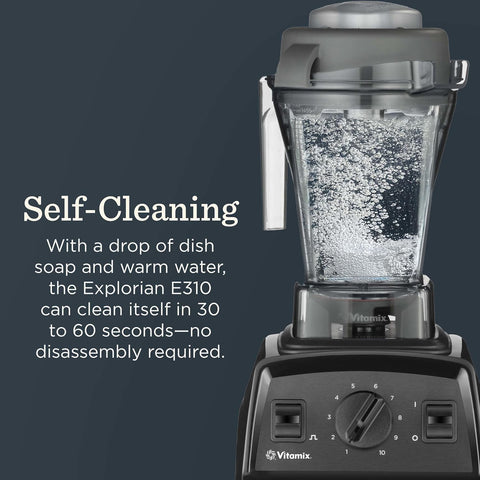 Vitamix Explorian E310 Blender, Professional-Grade Kitchen Blender for Smoothies, Soups, Juices and More, 10-Speed, Stainless Steel Blades, Self-Cleaning Kitchen Appliance, 48 Oz Container, Red