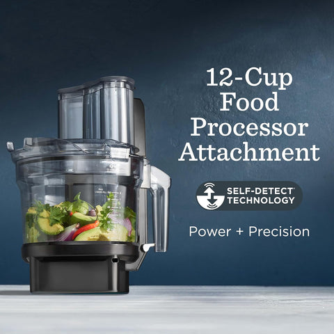 Vitamix 12-Cup Food Processor Attachment with SELF-DETECT, BPA-Free, with Multi-Use Blade and Two Reversible Discs, Compatible with Ascent and Venturist Series Vitamix Blenders