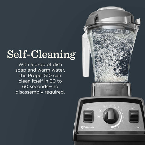 Vitamix Propel Series 510 Blender with Three Blending Programs, Professional-Grade Blender for Smoothies and More, Stainless-Steel Blades, Self-Cleaning Kitchen Appliance, 48 Oz Container, Red